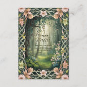 Whimsical Woodland Forest Raffle Diapper Informatiekaartje (Voorkant)