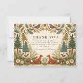 Whimsical Woodland Forest Wedding Bedankkaart (Voorkant)