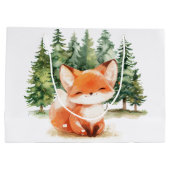 Whimsical Woodland Fox 2e verjaardag Groot Cadeauzakje (Achterkant)
