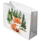 Whimsical Woodland Fox 2e verjaardag Groot Cadeauzakje (Achterkant Gekanteld)