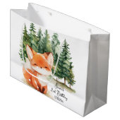 Whimsical Woodland Fox 2e verjaardag Groot Cadeauzakje (Voorkant Gekanteld)