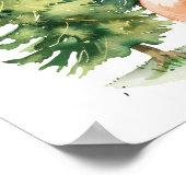 Whimsical Woodland Fox 4e verjaardagsfeestje Welko Poster (Hoek)