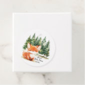 Whimsical Woodland Fox Baby shower Bedankjes Labels (In situ)