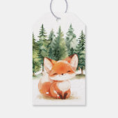 Whimsical Woodland Fox Baby shower Cadeaulabel (Achterkant)