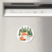Whimsical Woodland Fox Baby shower Magneet (Insitu (Vaatwasser))