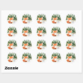 Whimsical Woodland Fox Baby shower Ronde Sticker (Vel)
