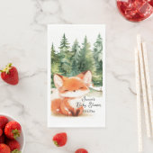 Whimsical Woodland Fox Baby shower Servet (Insitu)
