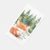 Whimsical Woodland Fox Baby shower Servet (Hoek)