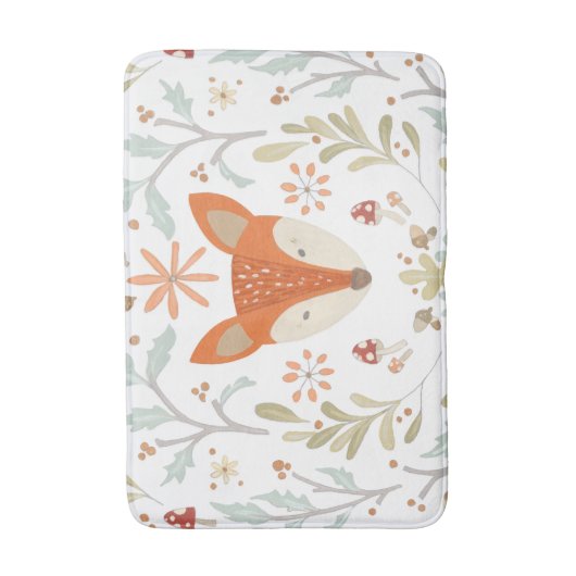 Whimsical Woodland Fox Badmat (Voorkant Verticaal)