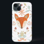 Whimsical Woodland Fox Case-Mate iPhone Case<br><div class="desc">Houtvos met groene bladeren. Artiest: June Erica Vess. Afbeelding-ID: 105549D.</div>