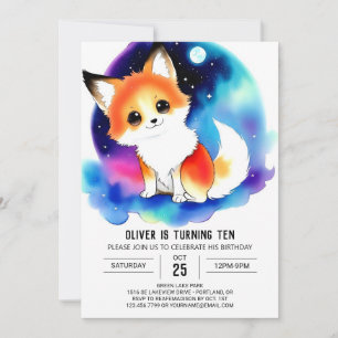 Whimsical Woodland Fox Delight Verjaardag Kaart