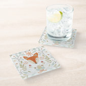 Whimsical Woodland Fox Glazen Onderzetter (Schuin)