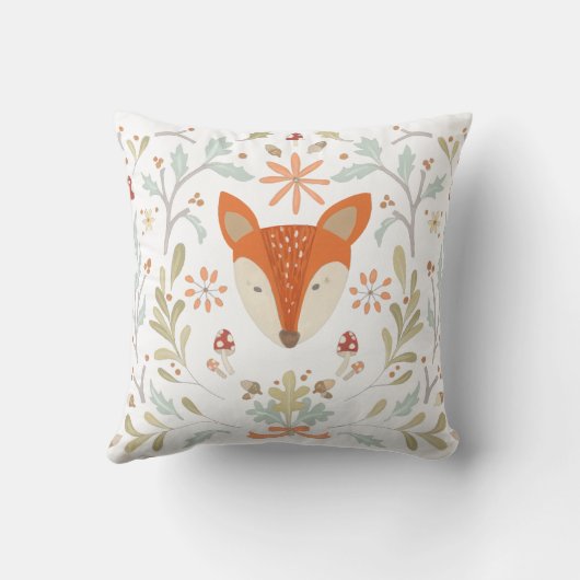 Whimsical Woodland Fox Kussen (Achterkant)
