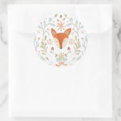 Whimsical Woodland Fox Ronde Sticker (Tas)