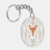 Whimsical Woodland Fox Sleutelhanger (Voorkant Links)
