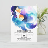Whimsical Woodland Fox Verjaardag Kaart (Staand voorkant)