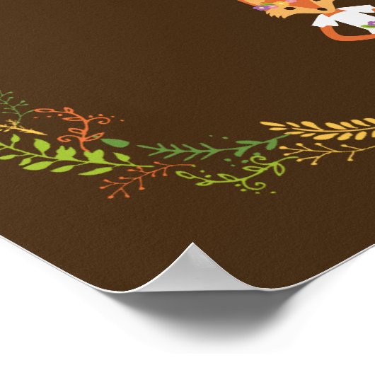 Whimsical Woodland Foxes bruiloft in Progress Poster (Hoek)