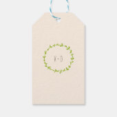 Whimsical Woodland Foxes Ivoor bruiloft cadeau Lab Cadeaulabel (Achterkant)