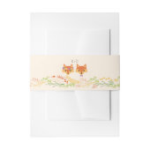 Whimsical Woodland Foxes (Ivoor) Rustiek Huwelijk Uitnodigingen Wikkel (Voorkant Voorbeeld)