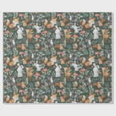 Whimsical Woodland Friends Cadeaupapier (Vlak)