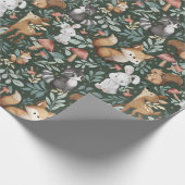 Whimsical Woodland Friends Cadeaupapier (Hoek)