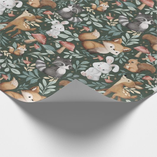 Whimsical Woodland Friends Cadeaupapier (Hoek)