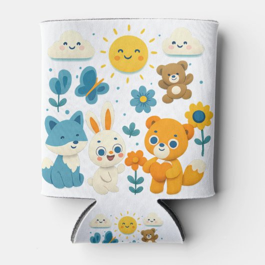 Whimsical Woodland Friends Can Cooler (Voorkant)