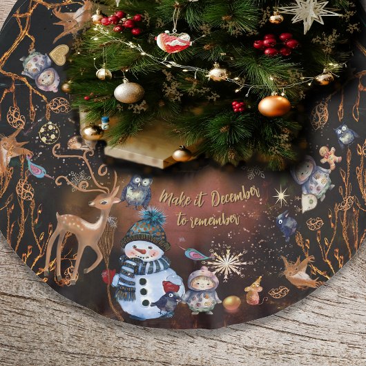 Whimsical Woodland Friends Christmas Tree Skirt Kerstboom Rok