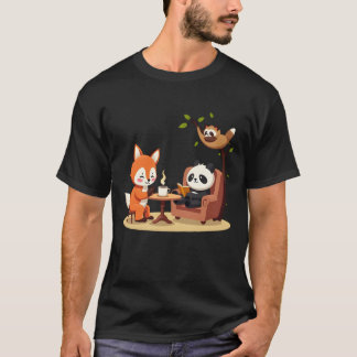 Whimsical Woodland Friends familie T-shirt
