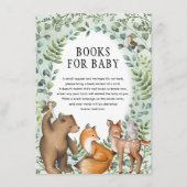 Whimsical Woodland Greenery Forest Books voor Baby Informatiekaartje (Voorkant)