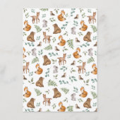 Whimsical Woodland Greenery Forest Books voor Baby Informatiekaartje (Achterkant)