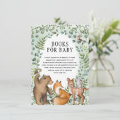 Whimsical Woodland Greenery Forest Books voor Baby Informatiekaartje (Staand voorkant)
