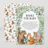 Whimsical Woodland Greenery Forest Books voor Baby Informatiekaartje (Voorkant / Achterkant)