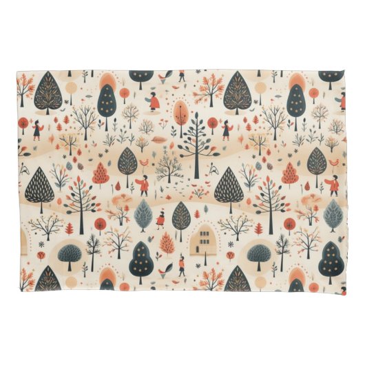 Whimsical Woodland Grove Pillowcase Kussensloop (Voorkant)