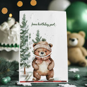 Whimsical Woodland Herten Verjaardag Groen Medium Cadeauzakje