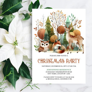 Whimsical Woodland kerstfeest Kaart