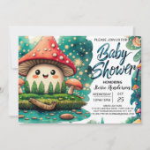 Whimsical Woodland Mushroom Magic Baby shower Kaart (Voorkant)