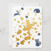 Whimsical Woodland Night: Een Baby is onderweg Kaart (Achterkant)