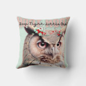 Whimsical Woodland Owl Sleep Tight Nursery Kussen (Achterkant)
