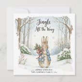 Whimsical Woodland Peter Rabbit Feestdagenkaart (Voorkant)