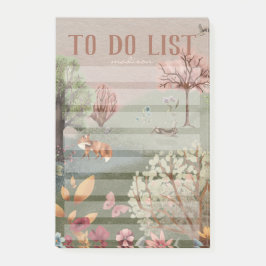 Whimsical Woodland Scene Colored Pencil Post-it® Notes