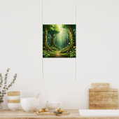 Whimsical Woodland St Patrick’s Day Path Poster (Keuken)