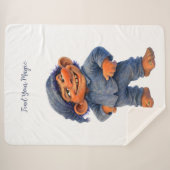 Whimsical Woodland Troll Find Your Magic Gift Sherpa Deken (Voorkant (horizontaal))