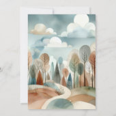 Whimsical Woodland verjaardagsfeestje Kaart (Achterkant)