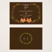 Whimsical Woodland Vossen Bruiloft Gift Labels / K Visitekaartje (Voorkant /achterkant)