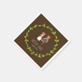 Whimsical Woodland Vossen bruiloft Servet (Hoek)