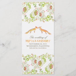 Whimsical Woodland Vossen Wedding Programma's