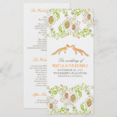 Whimsical Woodland Vossen Wedding Programma's (Voorkant / Achterkant)