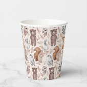 Whimsical Woodland Waterverf Dieren Party Papieren Bekers (Rechts)
