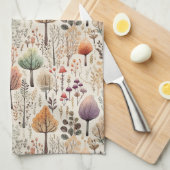 Whimsical Woodland Waterverf Forest Theedoek (Quarter Fold)
